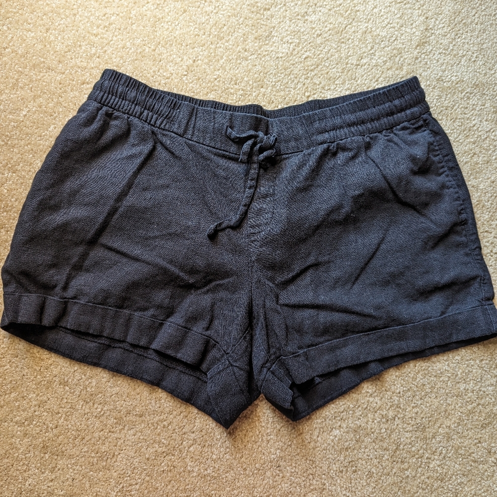 Old navy black linen shorts size M